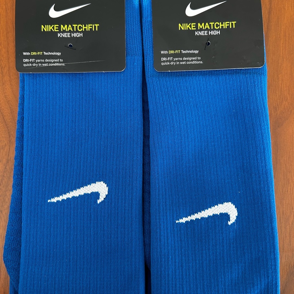2 PAIRS OF Nike Matchfit Knee High Socks - Blue